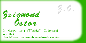 zsigmond ostor business card